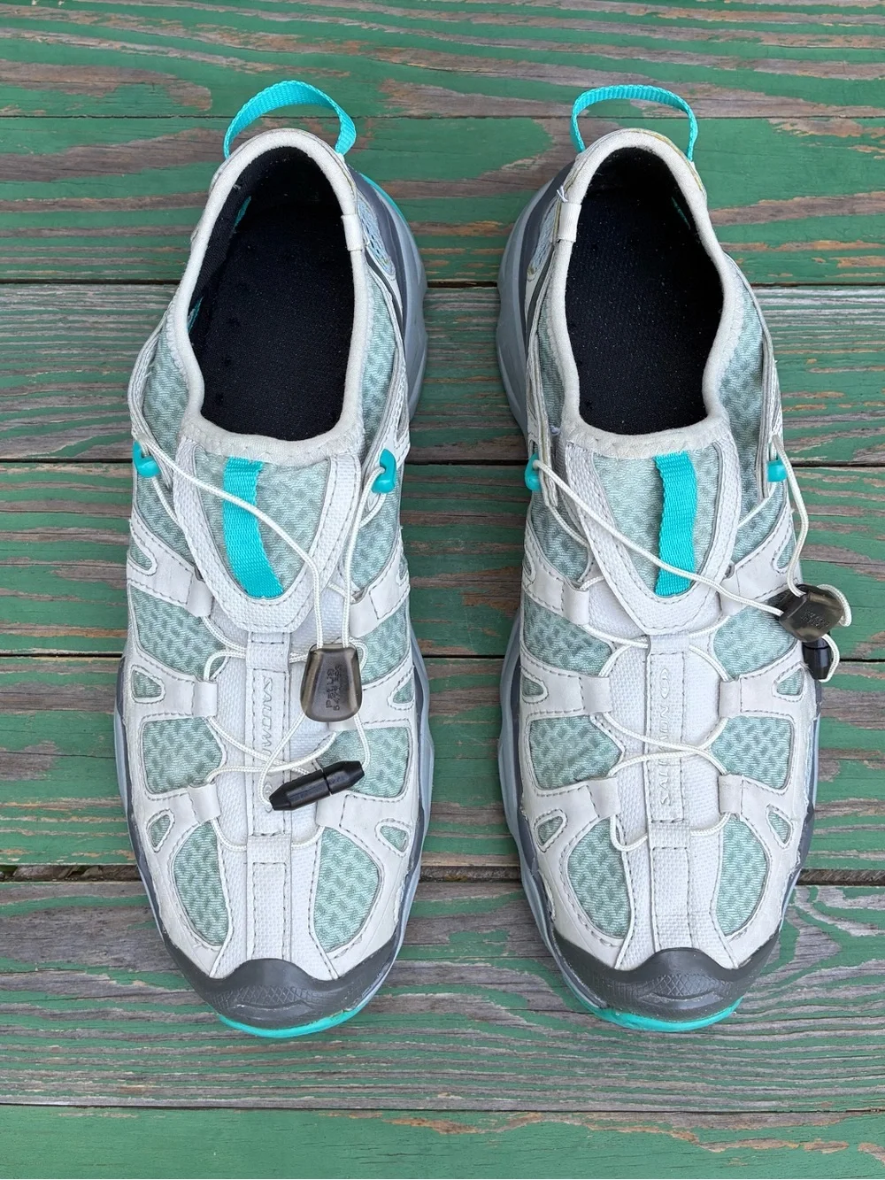Salomon Gecko Water Shoes Womens Size 8 Cross Country Hybrid Sneakers Aqua Blue
